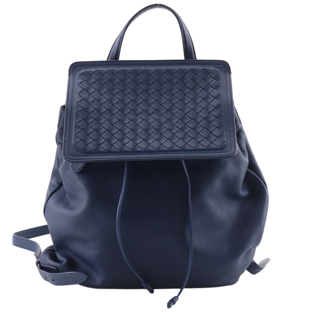 BOTTEGA VENETA Blue Intrecciato Backpack